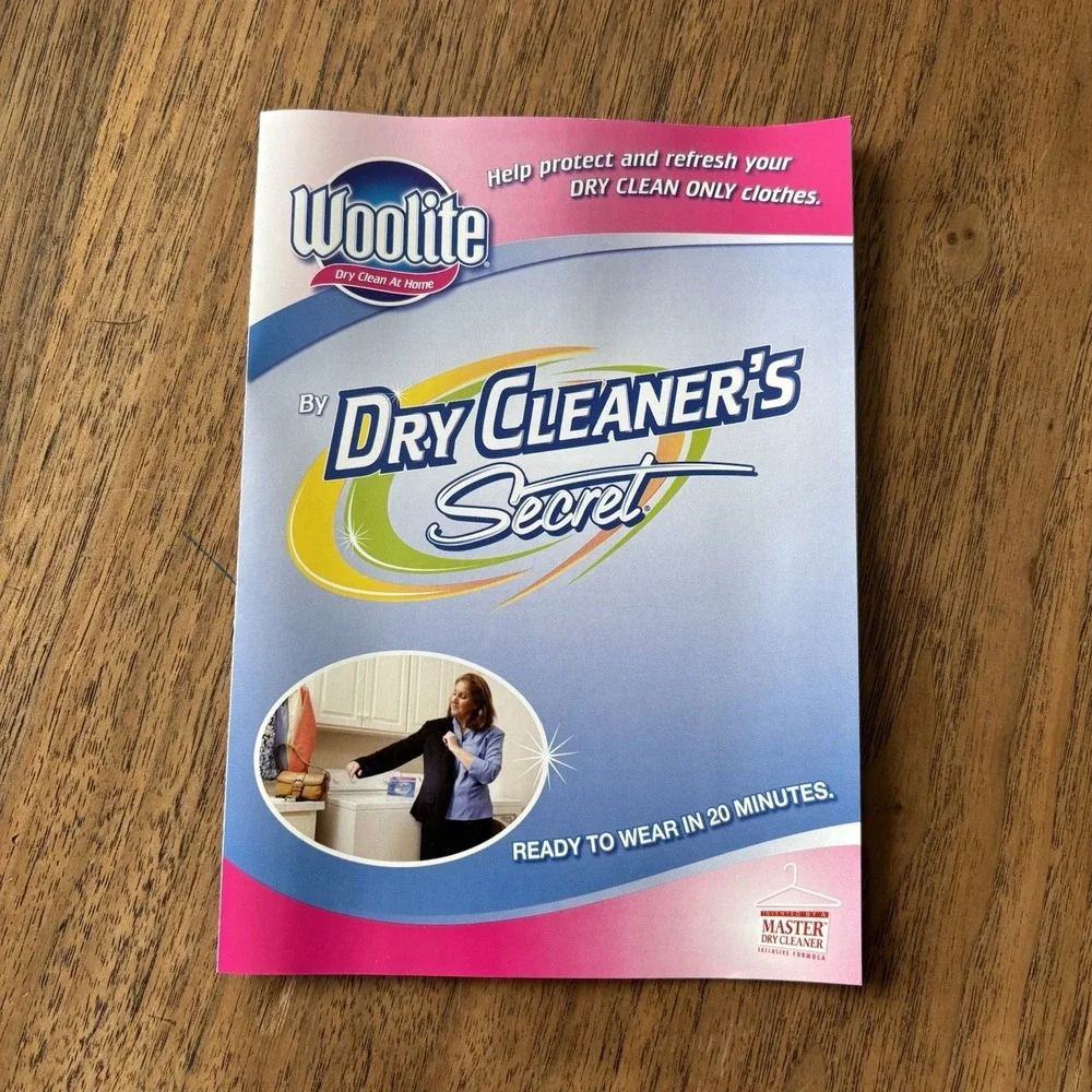 Woolite Dry Clean At Home By Dry Cleaner's Secret 5-Pack Cloths Open Box